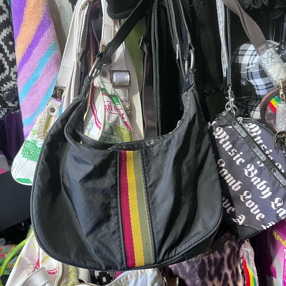 ✨🆕L.A.M.B. X LeSport Sac 1st Edition Blue Hella Hobo Bag w/Rasta Stripes!RARE!✨ - Picture 5 of 9